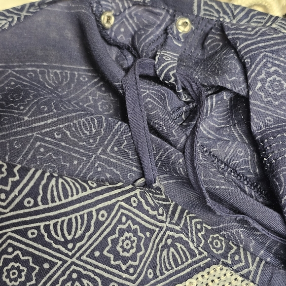 LulaSoul Blue & White Patterned Sequin Stripe Midi/Maxi Dress with Slip size Med - Picture 4 of 9